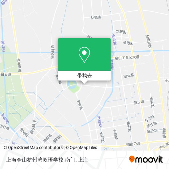 上海金山杭州湾双语学校-南门地图