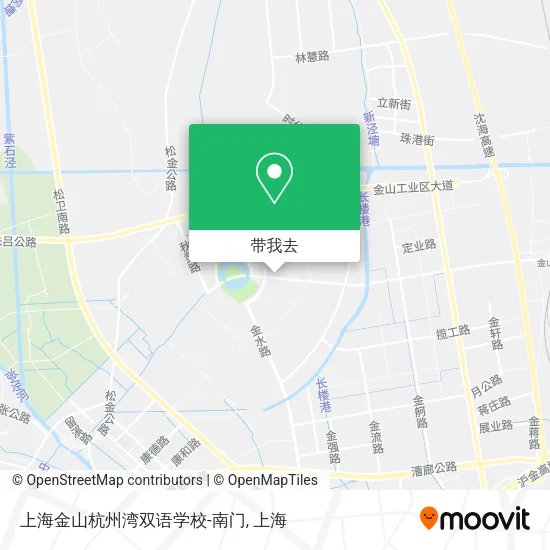 上海金山杭州湾双语学校-南门地图