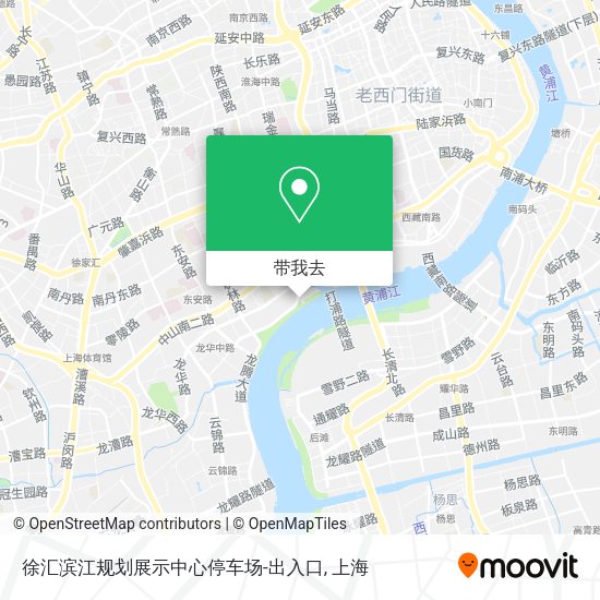 徐汇滨江规划展示中心停车场-出入口地图