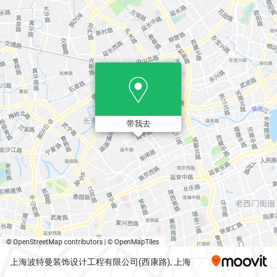 上海波特曼装饰设计工程有限公司(西康路)地图