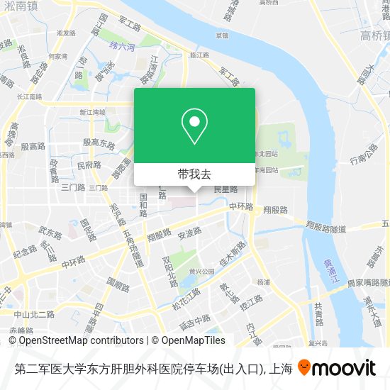 第二军医大学东方肝胆外科医院停车场(出入口)地图
