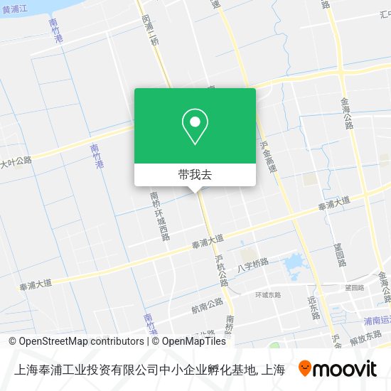 上海奉浦工业投资有限公司中小企业孵化基地地图