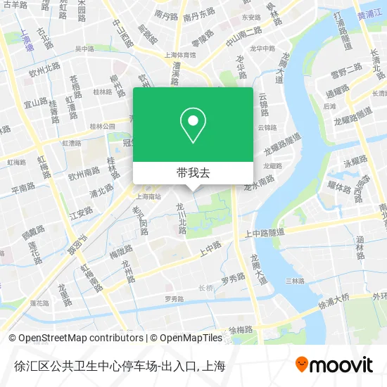 徐汇区公共卫生中心停车场-出入口地图