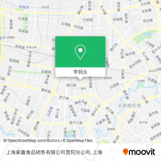 上海家鑫食品销售有限公司普陀分公司地图