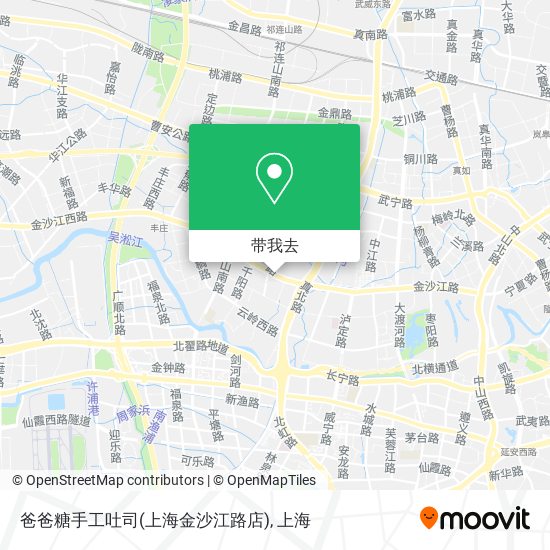 爸爸糖手工吐司(上海金沙江路店)地图