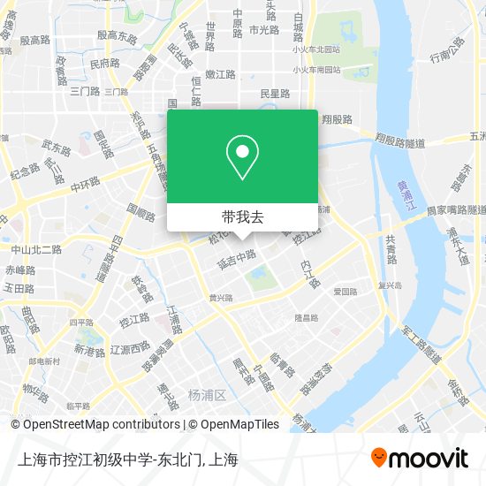 上海市控江初级中学-东北门地图