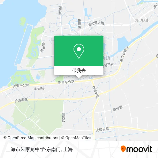 上海市朱家角中学-东南门地图