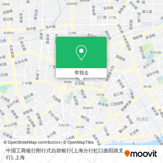 中国工商银行附行式自助银行(上海分行虹口曲阳路支行)地图