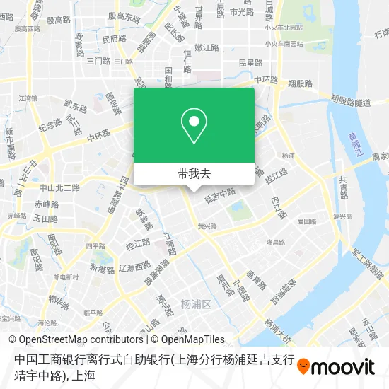 中国工商银行离行式自助银行(上海分行杨浦延吉支行靖宇中路)地图