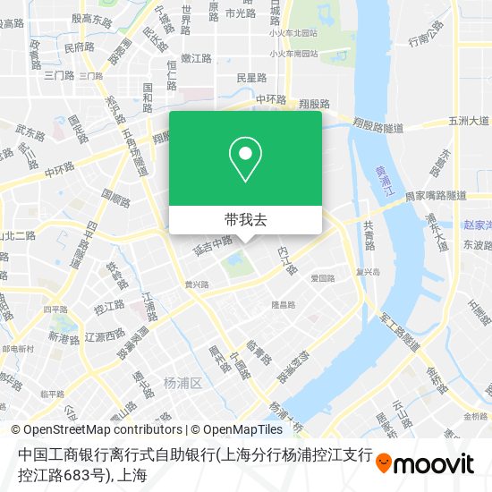 中国工商银行离行式自助银行(上海分行杨浦控江支行控江路683号)地图