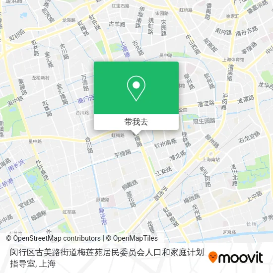 闵行区古美路街道梅莲苑居民委员会人口和家庭计划指导室地图