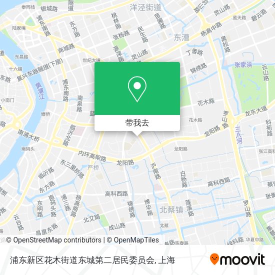 浦东新区花木街道东城第二居民委员会地图