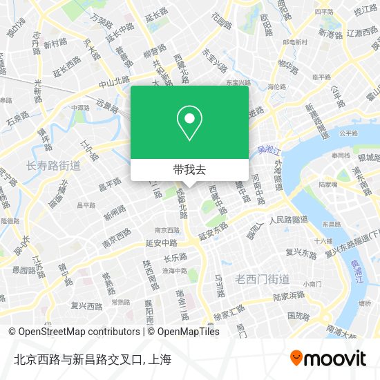 北京西路与新昌路交叉口地图