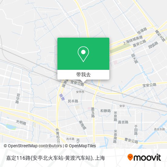 嘉定116路(安亭北火车站-黄渡汽车站)地图