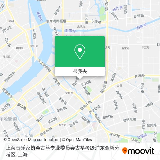 上海音乐家协会古筝专业委员会古筝考级浦东金桥分考区地图