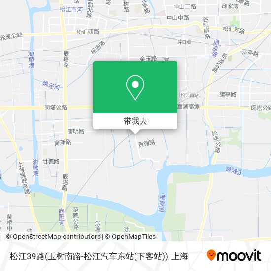 松江39路(玉树南路-松江汽车东站(下客站))地图