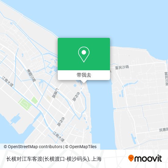 长横对江车客渡(长横渡口-横沙码头)地图
