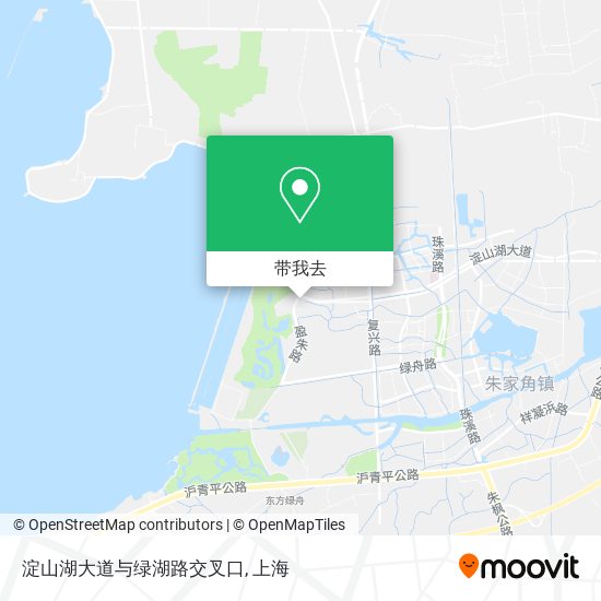 淀山湖大道与绿湖路交叉口地图