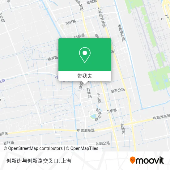 创新街与创新路交叉口地图