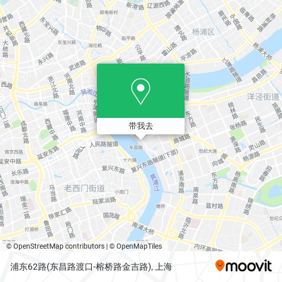 浦东62路(东昌路渡口-榕桥路金吉路)地图