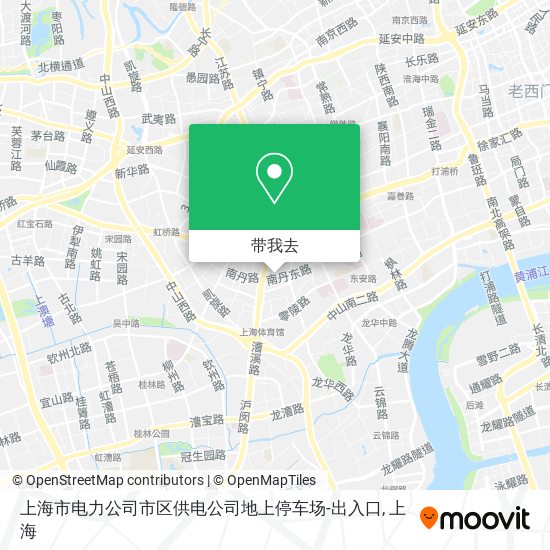 上海市电力公司市区供电公司地上停车场-出入口地图