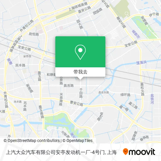 上汽大众汽车有限公司安亭发动机一厂-4号门地图