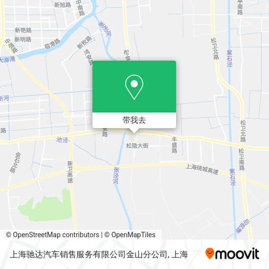 上海驰达汽车销售服务有限公司金山分公司地图