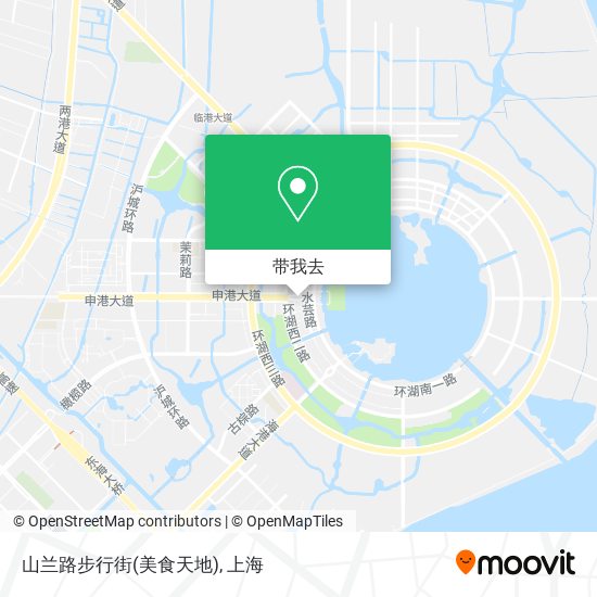 山兰路步行街(美食天地)地图