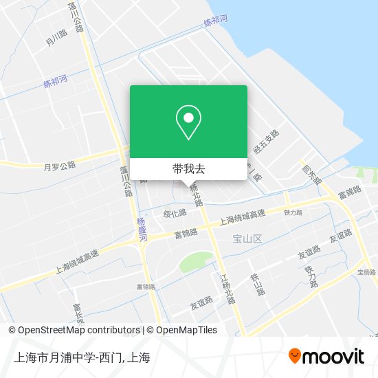 上海市月浦中学-西门地图