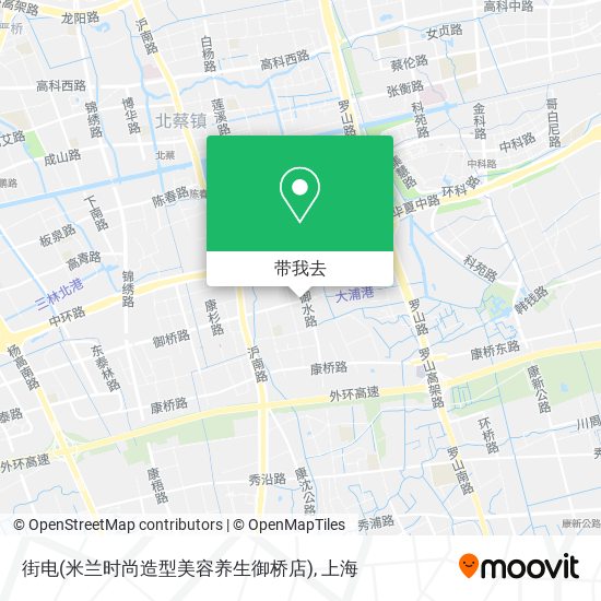 街电(米兰时尚造型美容养生御桥店)地图