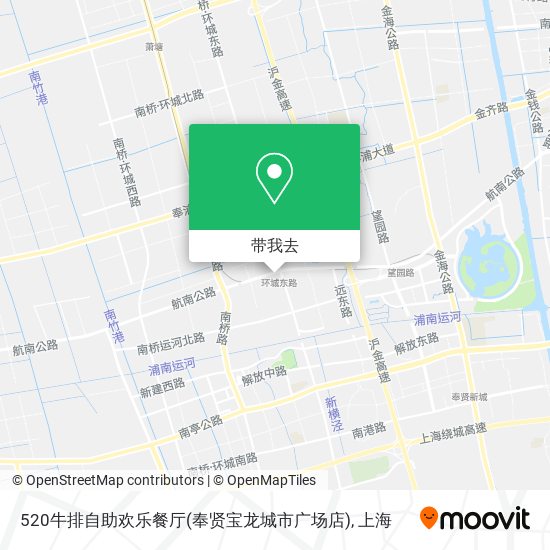 520牛排自助欢乐餐厅(奉贤宝龙城市广场店)地图