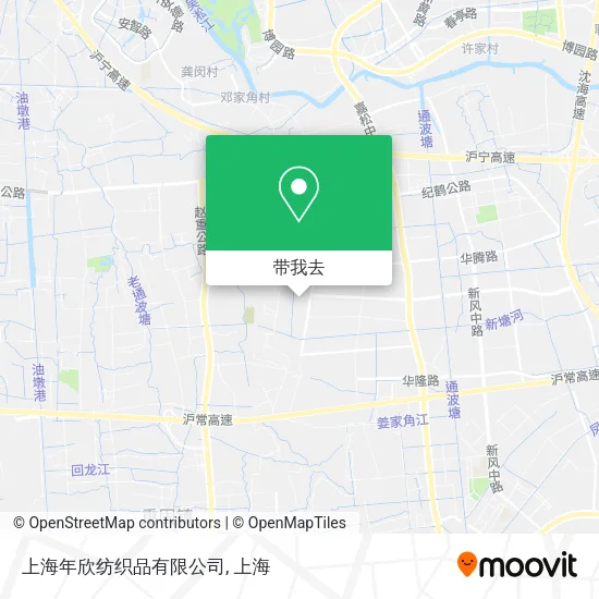 上海年欣纺织品有限公司地图