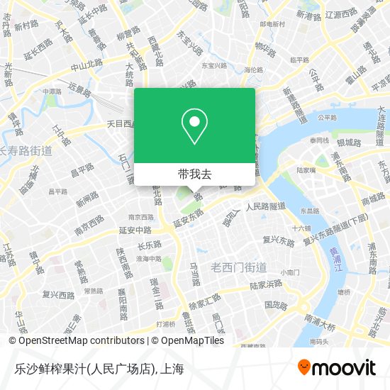 乐沙鲜榨果汁(人民广场店)地图