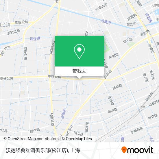 沃德经典红酒俱乐部(松江店)地图