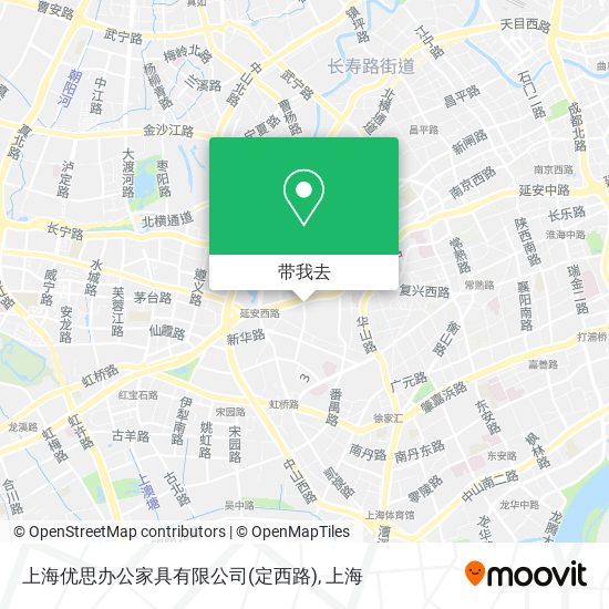 上海优思办公家具有限公司(定西路)地图