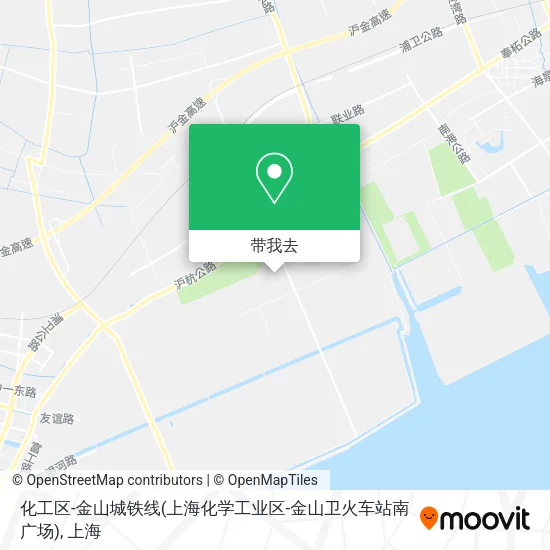 化工区-金山城铁线(上海化学工业区-金山卫火车站南广场)地图