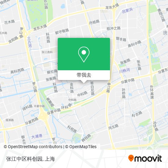张江中区科创园地图