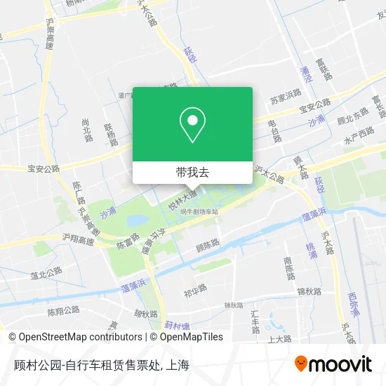 顾村公园-自行车租赁售票处地图