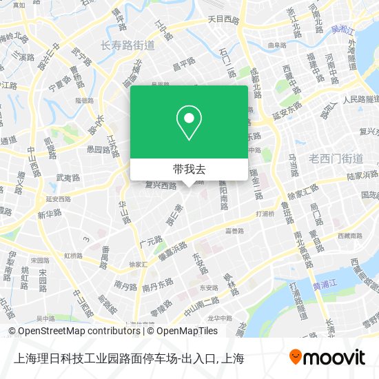 上海理日科技工业园路面停车场-出入口地图