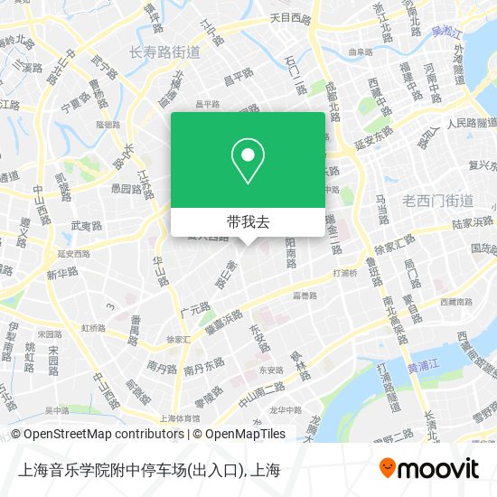 上海音乐学院附中停车场(出入口)地图