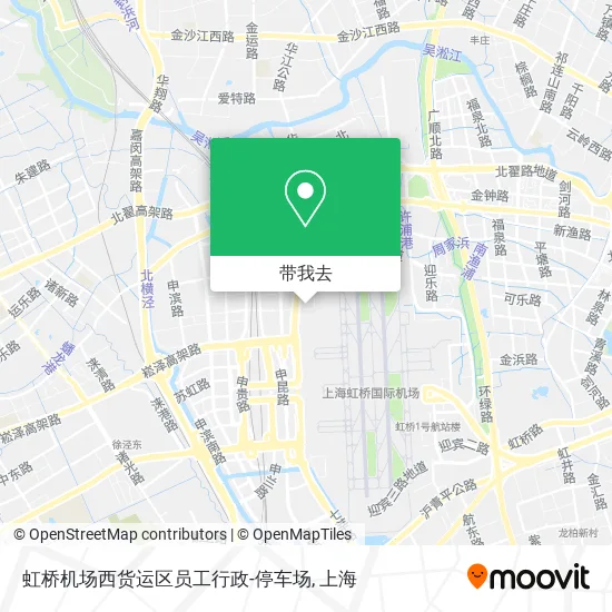 虹桥机场西货运区员工行政-停车场地图