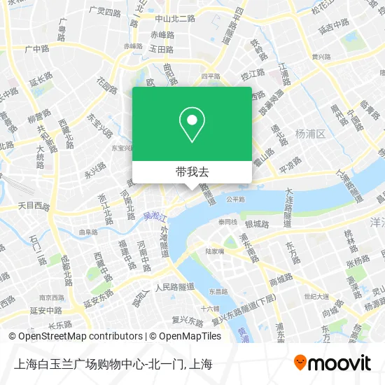 上海白玉兰广场购物中心-北一门地图