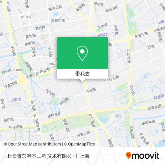 上海浦东温室工程技术有限公司地图