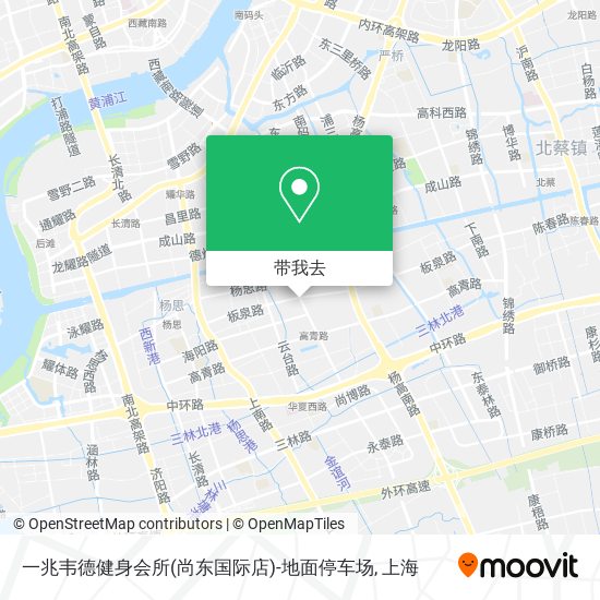 一兆韦德健身会所(尚东国际店)-地面停车场地图