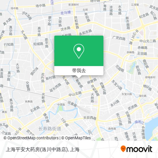上海平安大药房(洛川中路店)地图