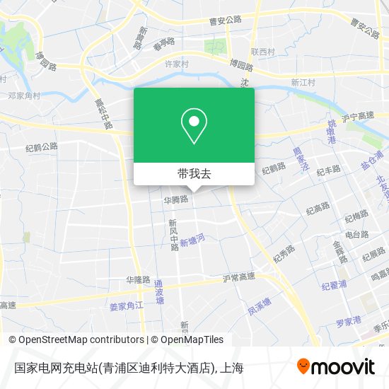 国家电网充电站(青浦区迪利特大酒店)地图