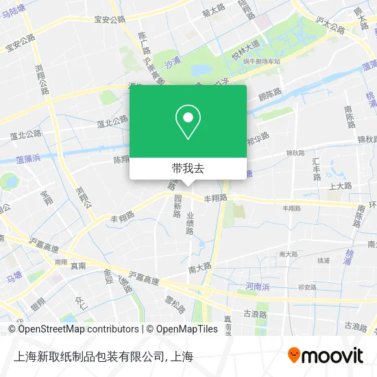 上海新取纸制品包装有限公司地图