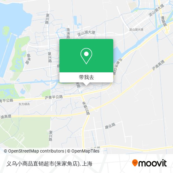 义乌小商品直销超市(朱家角店)地图