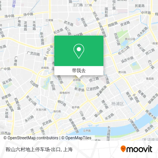 鞍山六村地上停车场-出口地图