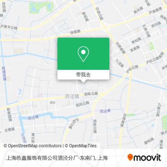 上海邑鑫服饰有限公司泗泾分厂-东南门地图
